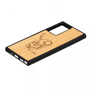 Ochronne etui na telefon man and wood dla Samsung Galaxy Note 20 Ultra — wzór kot z rybą