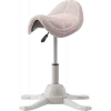 Stołek balansowy ergonomiczny Up Up Toronto biały, tkanina Ivory, dłuższy podnośnik gazowy