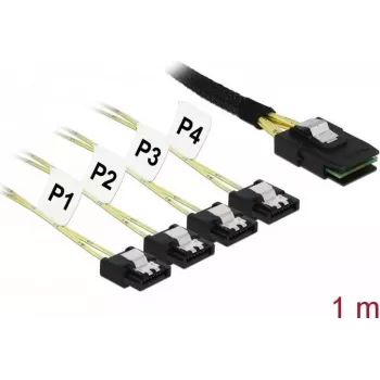 Kabel SAS DeLOCK 85731 1 m czarno-zielony