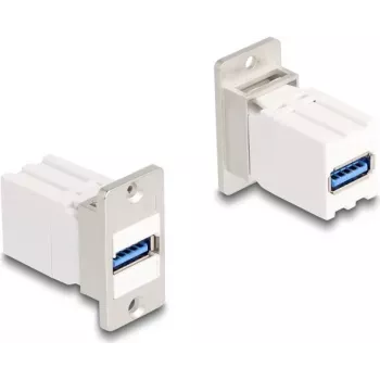 DeLOCK Panel Mount Keystone Module złącze USB 5 Gb/s Typ-A żeńskie na Typ-A żeńskie