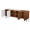 JUNGLE komoda 190x40.5x74.5 dąb wotan + czarne nogi