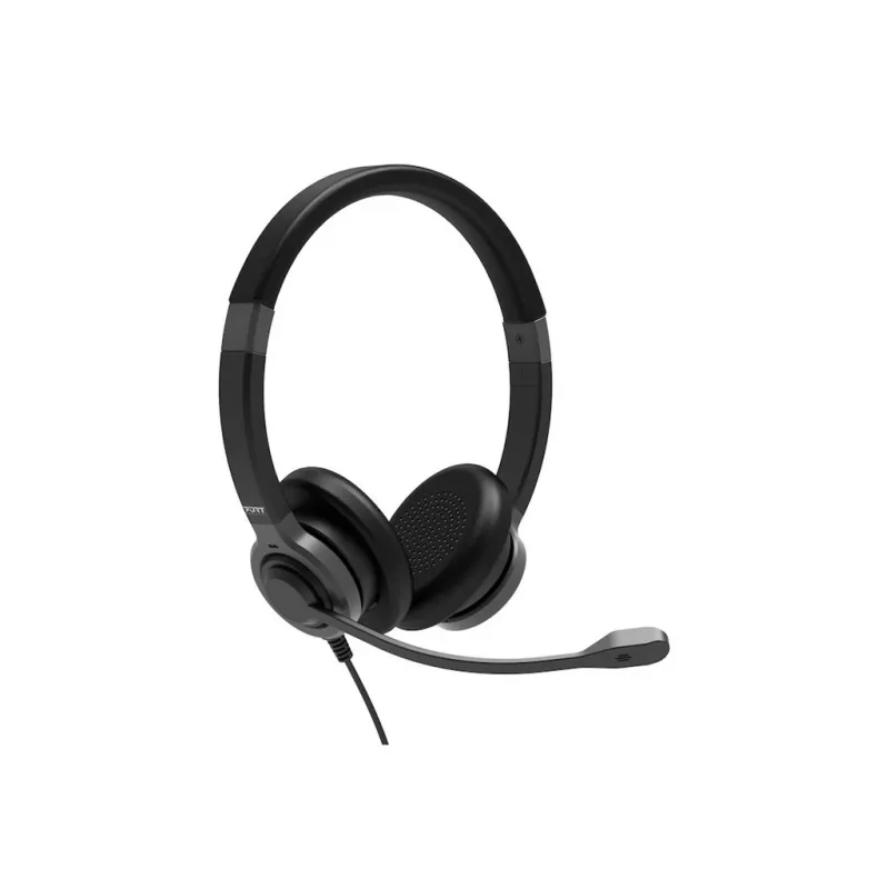 PORT CONNECT | Słuchawki USB Stereo PRO ON'R 300 | Przewodowe | Nauszne | Redukcja szumów | Czarny