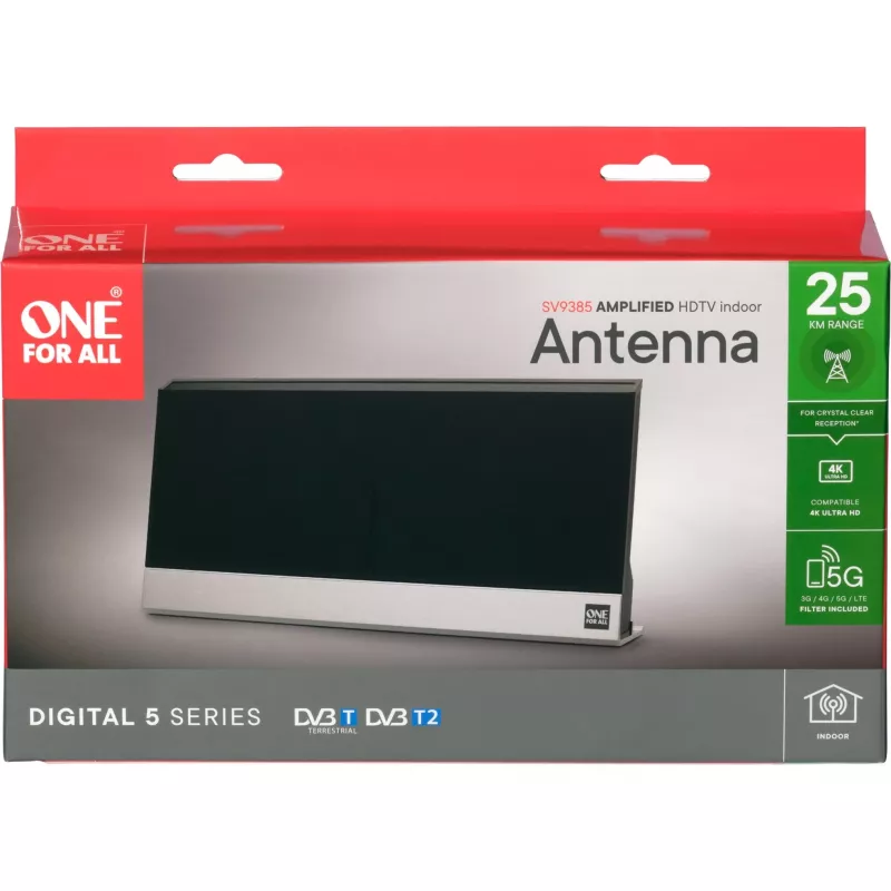 Antena wewnętrzna One For All SV 9385 DVB-T DVB-T2 Czarna