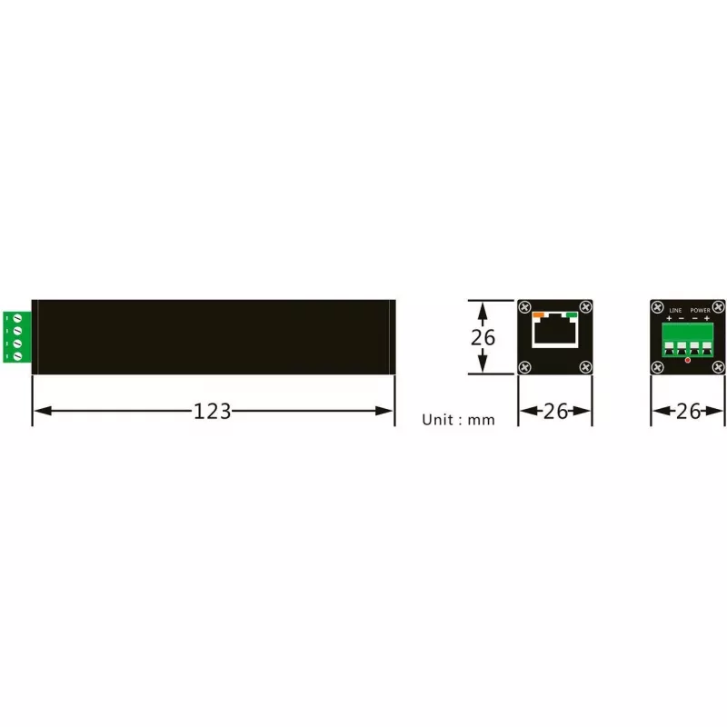 Zestaw konwertera mediów sieciowych ALLNET ALL-MC302v2P2WIRE PoE przez 2 przewody - ALLNET ALL-MC302P2WIRE-Set