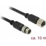 Kabel sensora/aktuatora DeLOCK 12643 0,1 m M8 Czarny