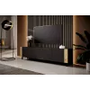 szafka TV FARO 200x42x52 czarny matowy + dąb craft