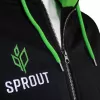 GamersWear SPROUT Basic bluza z kapturem na zamek rozm. M czarna/zielona