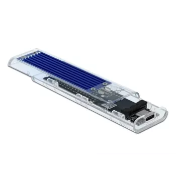 Obudowa SSD DeLOCK 42620 Zewnętrzna obudowa dla M.2 NVME PCIe SSD z portem USB Typu-C żeńskim, przezroczysta