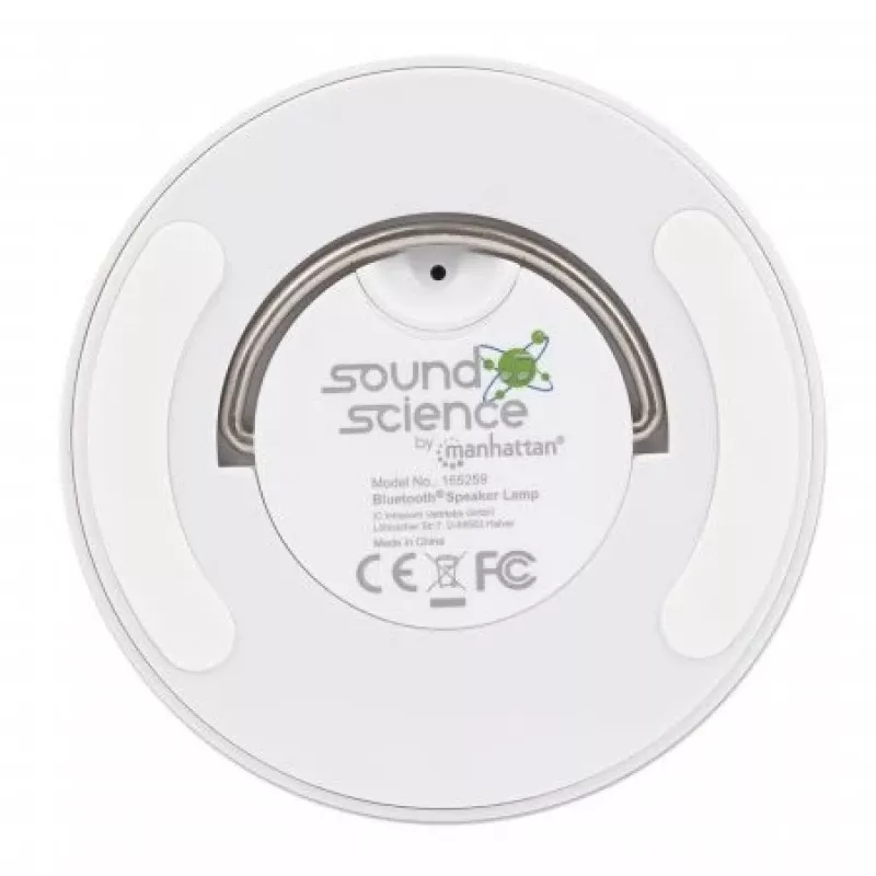 Manhattan Sound Science Głośnik Bluetooth, Czas odtwarzania 5 godzin, Zasięg 10 m, Czytnik kart microSD (32 GB), Złącze Aux 3.5 mm, Moc wyjściowa 3 W, Kabel ładujący USB-A w zestawie, Bateria 1200 mAH, Bluetooth v5, Wbudowany wieszak, Biały, 3 lata gwarancji