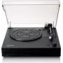 Gramofon Lenco LS-15BK czarny gramofon z napędem paskowym LS15, wbudowany przedwzmacniacz gramofonowy, wyjście USB
