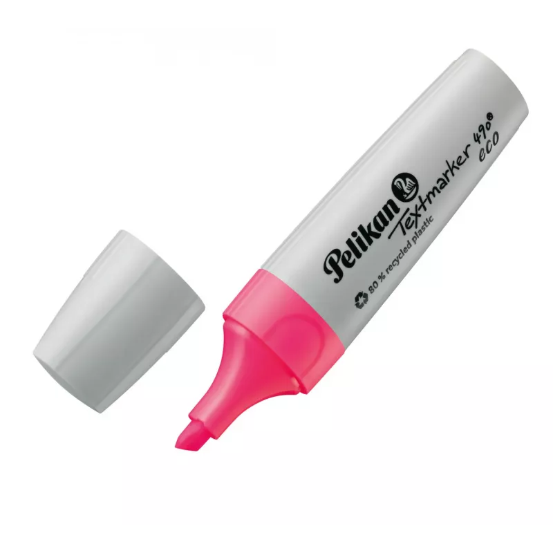 Marker Pelikan Textmarker 490 eco 4 szt. Ścięta końcówka Zielony Pomarańczowy Różowy Żółty