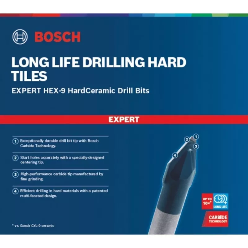 Bosch EXPERT HEX-9 HardCeramic zestaw wierteł 5 szt.