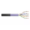 DIGITUS Professional Installation Cable - Kabel w zwoju - 500 m - UTP - CAT 6 - Bezhalogenowy, zewnętrzny, wytrzymały - Czarny