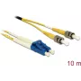 Światłowodowy kabel DeLOCK 84696 2x LC 2x ST OS2 10 m Żółty