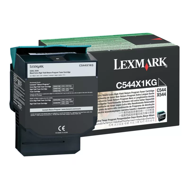 Lexmark C544X1KG - Tusz czarny - do C544dn, C544dtn, C544dw, C544n, X544dn, X544dn RCS, X544dtn, X544dw, X544n