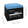 Akumulator LiFePO4 QOLTEC 12,8 V 50 Ah (model 53704) do zasilania awaryjnego i magazynowania energii
