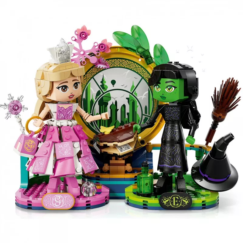LEGO Wicked Figurki Elphaba i Glinda 75682 – zestaw kolekcjonerski minifigurek