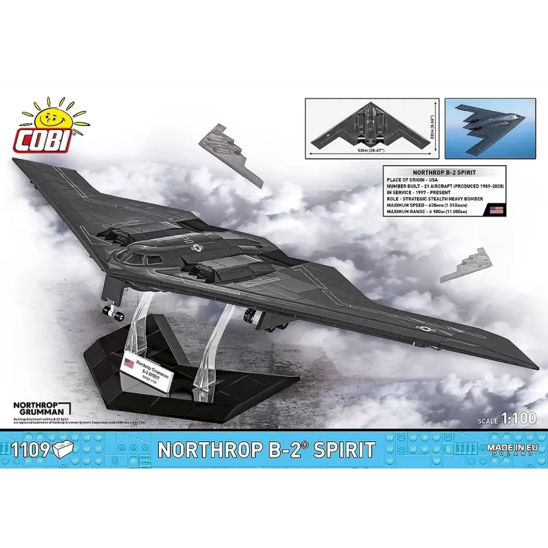Zestaw konstrukcyjny Cobi Northrop Grumman B-2 SPIRIT model kit, marka Cobi, MPN 5916