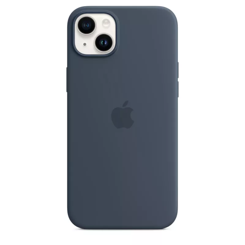 Silikonowe etui Apple iPhone 14 Plus z MagSafe – Storm niebieski