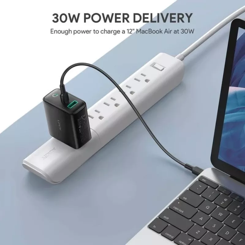 ścienny Charger 2xUSB Moc Delivery (1xUSB A+1xUSB C) 5.4A 30W Dynamic Detect PA-D1