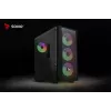 Obudowa PC SAVIO Noctis Flow RGB — Cube, ATX/Mini-ITX, 3x 120 mm wentylatory z przodu, szklany panel boczny, max GPU 35 cm