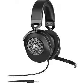 Headset CORSAIR HS65 SURROUND przewodowy zestaw słuchawkowy do gier, nauszny, 3,5 mm + adapter USB, 32 Ω, 282 g, carbon