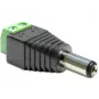 Adapter do zmiany złącza kablowego DeLOCK 65396 DC 2.1 x 5.5 mm 2-styk. Czarny Zielony