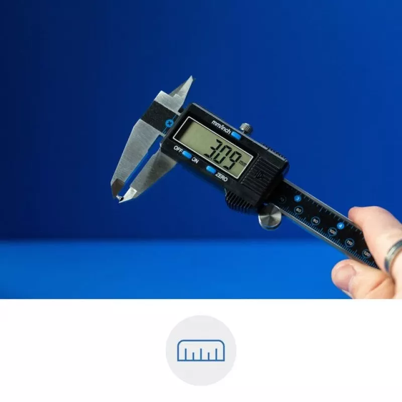 iFixit cyfrowa suwmiarka z niebieskim ekranem LCD
