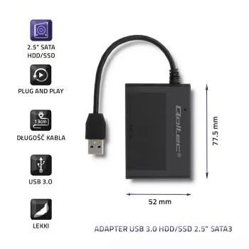 Adapter do dysków twardych Qoltec USB 3.0 HDD/SSD