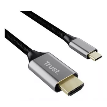 Kabel USB-C do HDMI TRUST CALYX 25630, 4K (3840x2160), 2 m, czarny, męski-męski