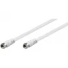Wentronic Goobay SAT Connection Cable, biały, 5 m - F-Plug F-Plug (11725)