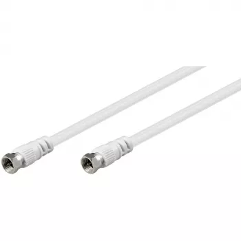 Wentronic Goobay SAT Connection Cable, biały, 5 m - F-Plug F-Plug (11725)