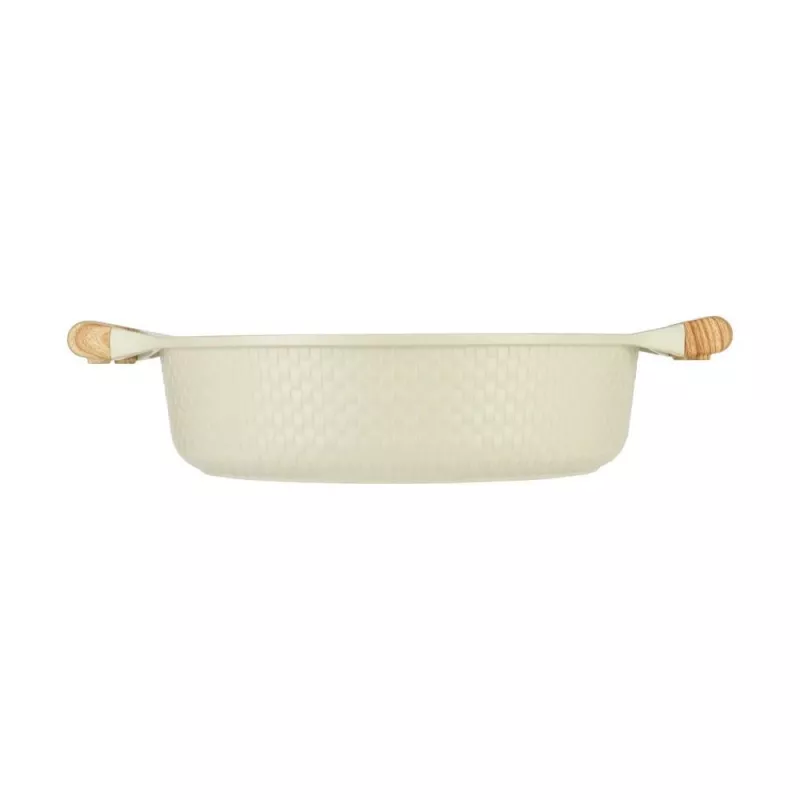 Płaski garnek D28cm 4.1L/beżowy