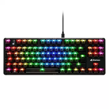 Mechaniczna klawiatura gamingowa Sharkoon Crystal Shark Czarny DE z podświetleniem RGB
