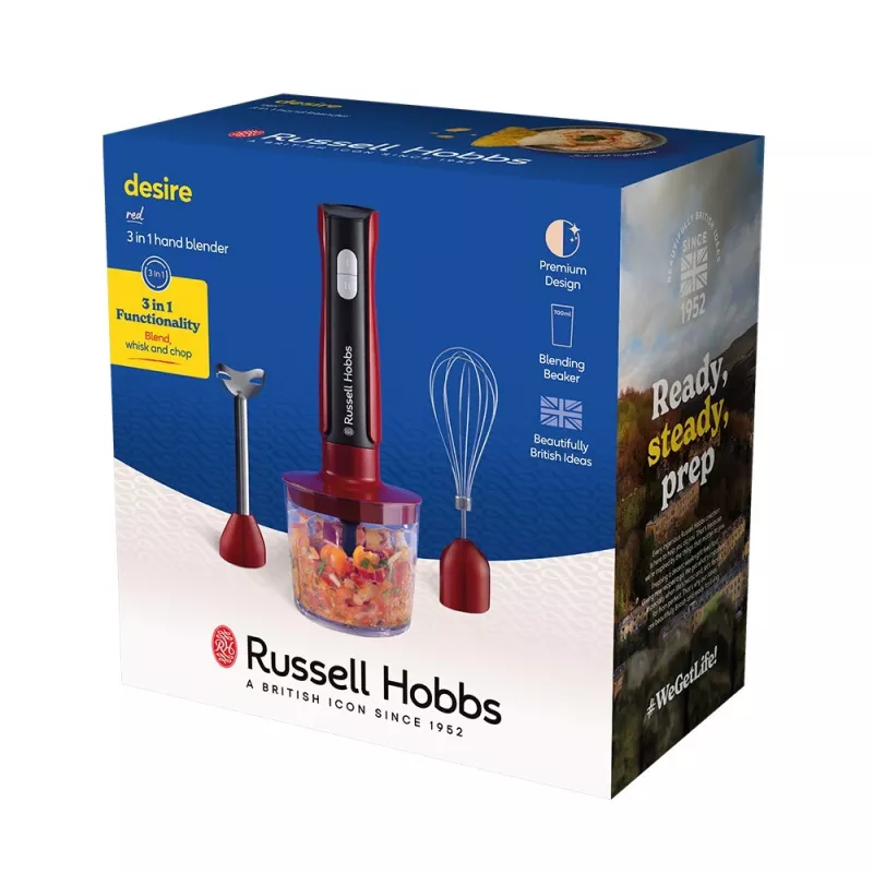 Russell Hobbs 27140-56 blender 1 L Przenośny blender 500 W Czarny, Czerwony, Przezroczysty