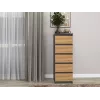 Komoda Top e Shop W5 ANT/ART, 5 szuflad, antracyt/dąb, płyta wiórowa