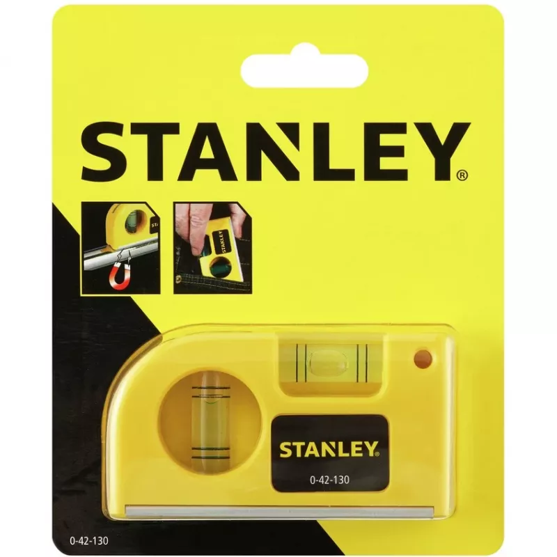 Stanley by Czarny & Decker 0-42-130 Taschenwasserwaage 8,7 cm 2 mm/m