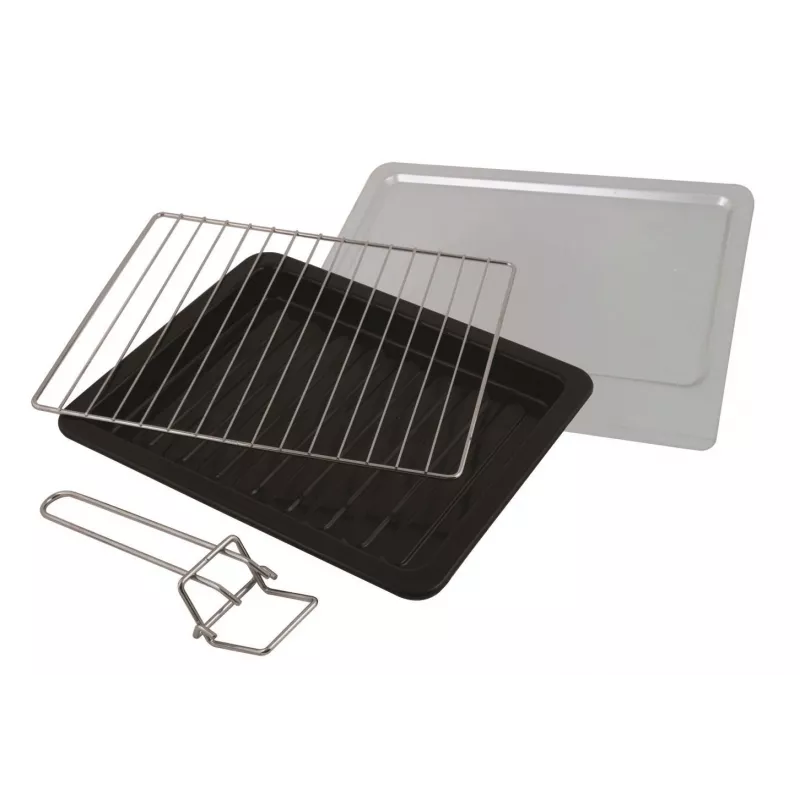 Mini piekarnik ESPERANZA EKO008N — 20 L, 1280–1300 W, do 230°C, 60‑minutowy mechaniczny timer, pokrętła, szklane drzwi, wolnostojący