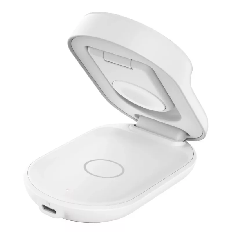 Ładowarka wewnętrzna Belkin UltraCharge 25 W Qi2 3 w 1 magnetyczna UE biała okrągła