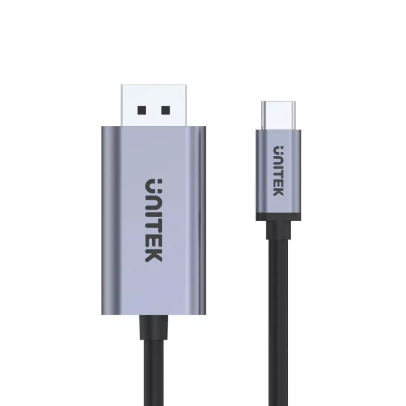 UNITEK V1409A kabel zmiennopłciowy USB-C DisplayPort Czarny, Szary