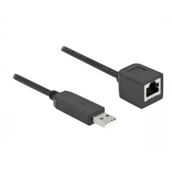 Kabel połączeniowy szeregowy DeLOCK 64163 USB 2.0 Typ-A na RS-232 RJ45 50 cm czarny