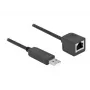 Kabel połączeniowy szeregowy DeLOCK 64163 USB 2.0 Typ-A na RS-232 RJ45 50 cm czarny