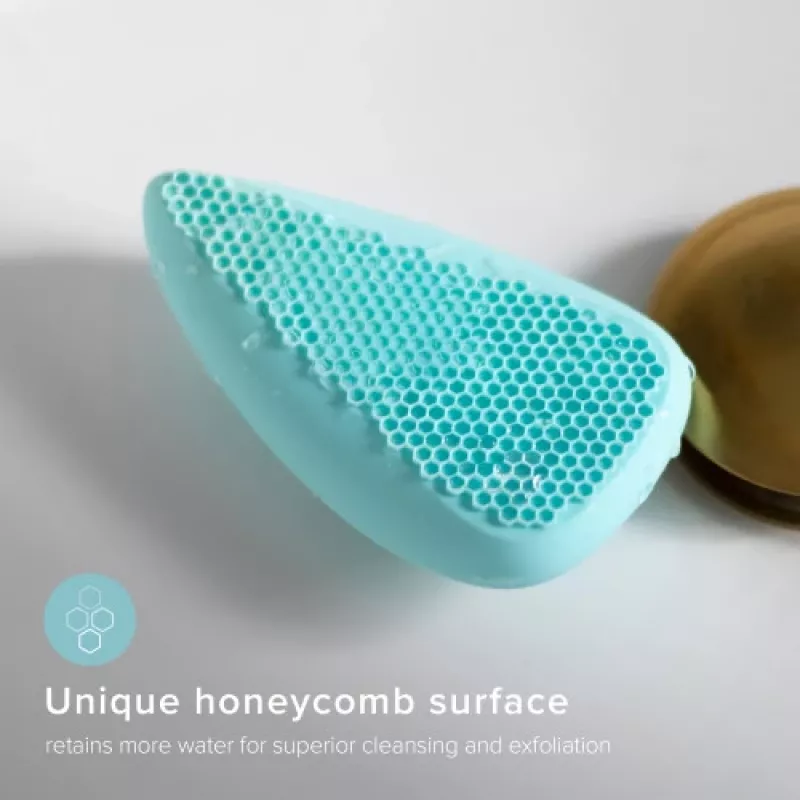 Szczoteczka do oczyszczania twarzy Homedics FAC-350-EUA Honeycomb Silicon, silikonowa głowica o strukturze plastra miodu do delikatnego oczyszczania