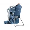 Plecak do noszenia dziecka DEUTER Kid Comfort Active — niebieski, poliamid, do 22 kg, daszek przeciwsłoneczny, podnóżek, VariQuick, Lite Air