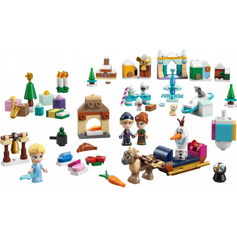 Zabawka konstrukcyjna LEGO Disney Kraina Lodu Kalendarz Adwentowy 2025 zestaw 43273 — 231 elementów, 4 minifigurki, wiek 5+
