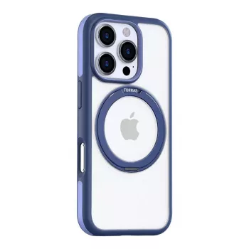 Cover Torras Ostand R Fusion iPhone 16 Pro niebieski Transparent 6.1 inch