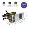 Zasilacz PCI-E Qoltec 50177 Smart 1600W | 80 Plus Gold - do kopania kryptowalut
