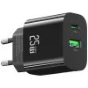 Ładowarka USB usams USA001629 25W 1×USB-C + 1×USB-A szybkie ładowanie