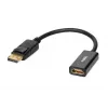 Adapter kablowy DisplayPort na HDMI IBOX iadp4k — DisplayPort (wtyk męski) na HDMI (gniazdo żeńskie), proste złącza, obsługa 4K, srebrny