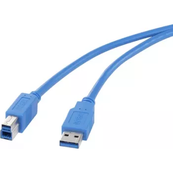 Kabel USB Renkforce 1420166 — USB typu A (męski) do USB typu B (męski) 3.0, 50 cm